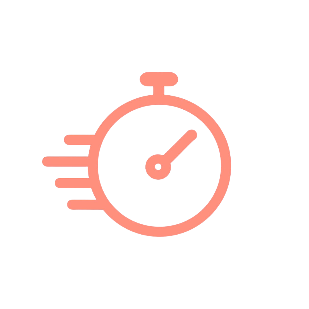 icono reloj corriendo - velocidad de ejecución